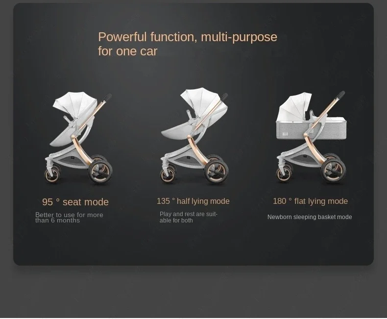 2024 New Baby Stroller 3 in 1with bassinet and car seat eggshell PU leather high quality luxury pram for newborn carriage