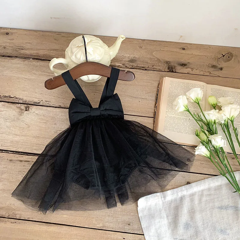 MILANCEL Summer Baby Dresses Toddler Girls One Piece Mesh Skirt Camisole Dress Newborn Clothes 0-2Y