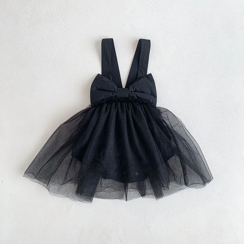 MILANCEL Summer Baby Dresses Toddler Girls One Piece Mesh Skirt Camisole Dress Newborn Clothes 0-2Y