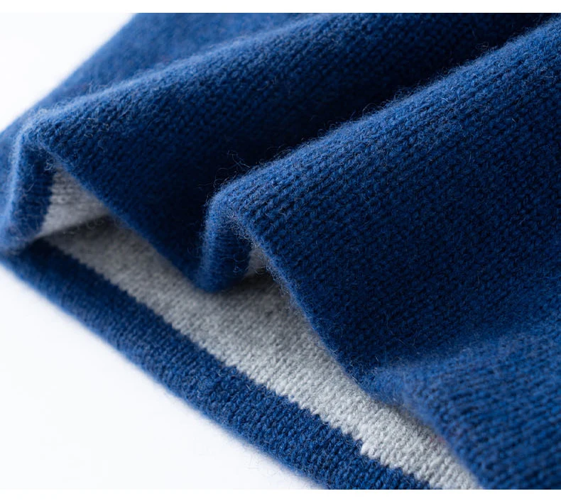Seamless Cashmere Double-layer Two-color Hat 100% Cashmere Dot Yarn Knitted Toe Cap Men's and Women's Ear Protection Warm Hat
