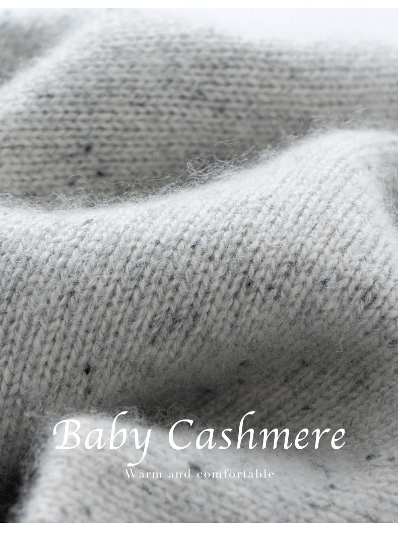 Seamless Cashmere Double-layer Two-color Hat 100% Cashmere Dot Yarn Knitted Toe Cap Men's and Women's Ear Protection Warm Hat