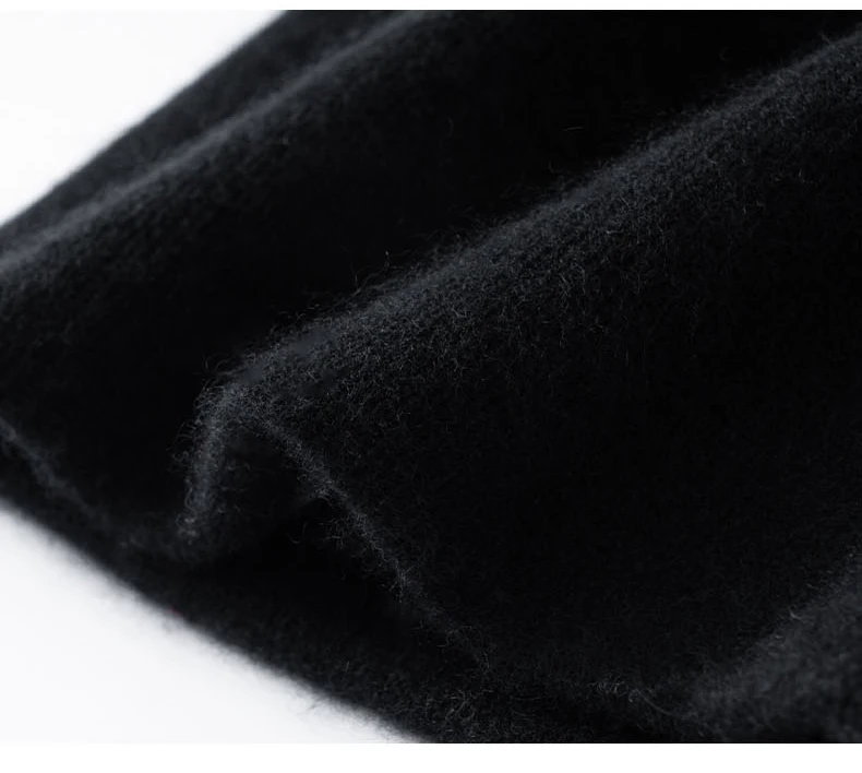 Seamless Cashmere Double-layer Two-color Hat 100% Cashmere Dot Yarn Knitted Toe Cap Men's and Women's Ear Protection Warm Hat