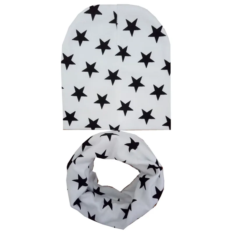 New Fashion Baby Hat Scarf Set Baby Head Cover Spring Girls Boys Warm Neck Collar Kids Beanies Sets Cotton Children Hats Scarf