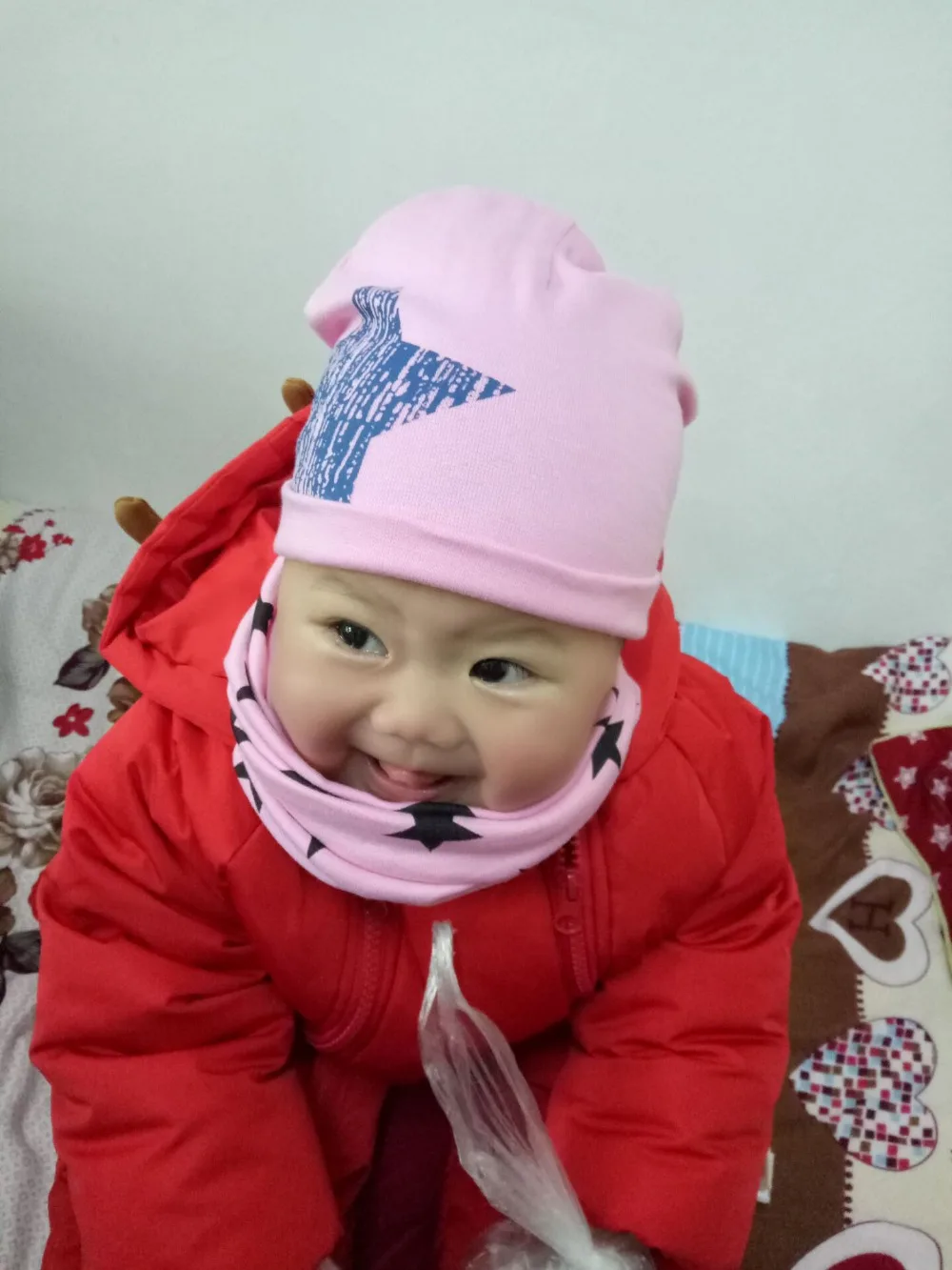 New Fashion Baby Hat Scarf Set Baby Head Cover Spring Girls Boys Warm Neck Collar Kids Beanies Sets Cotton Children Hats Scarf