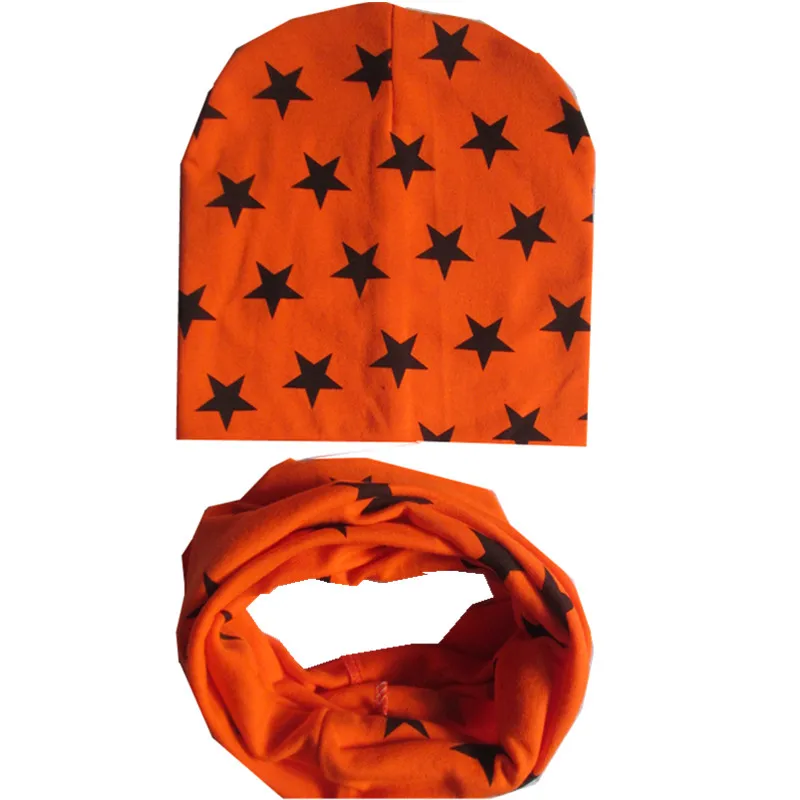 New Fashion Baby Hat Scarf Set Baby Head Cover Spring Girls Boys Warm Neck Collar Kids Beanies Sets Cotton Children Hats Scarf