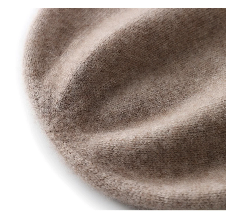 New Winter Cashmere Knitted Unisex Warm Hat High Quality Solid Leisure Sleeve Hat Men's And Women's High Quality Hat