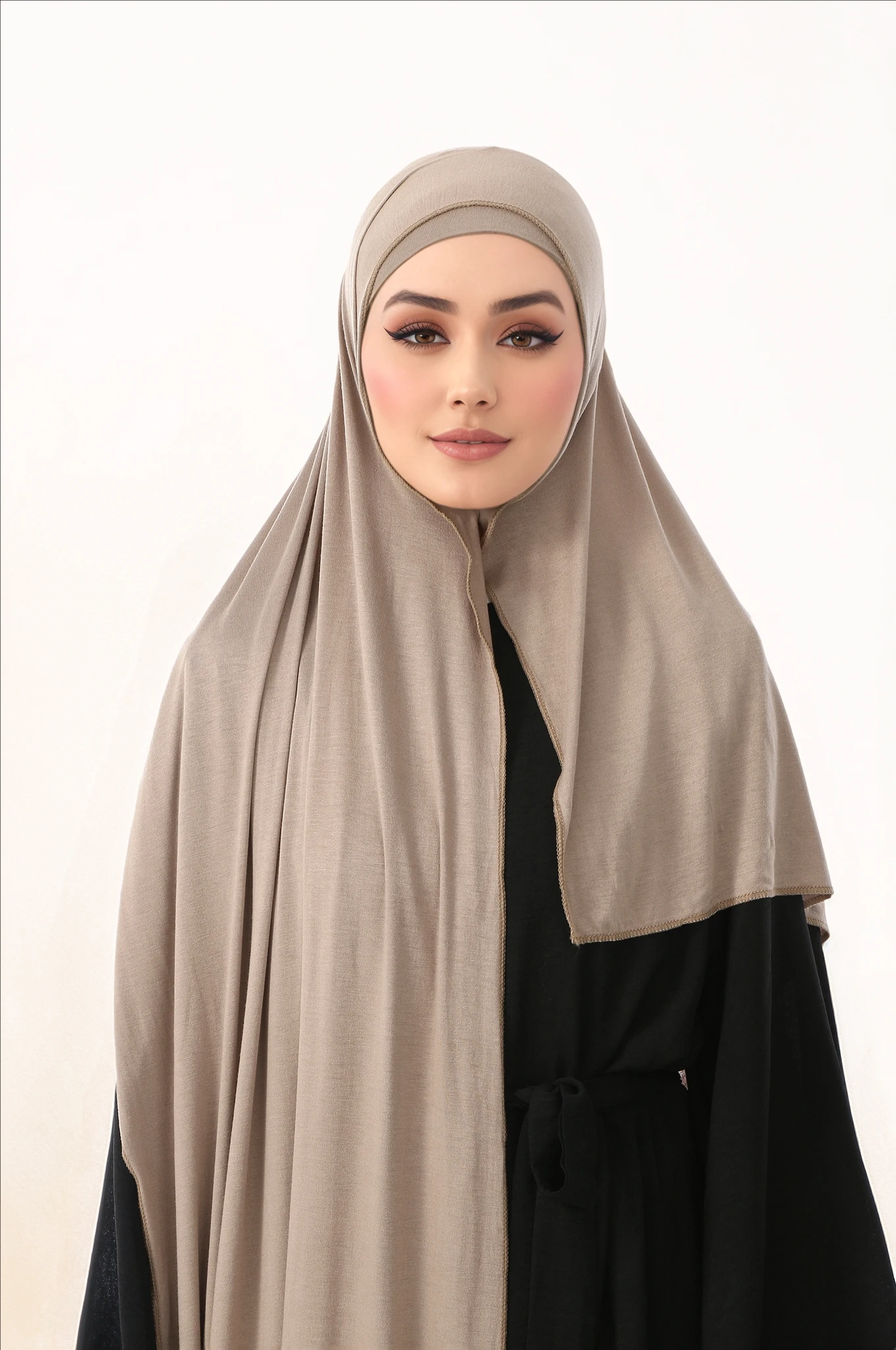 6/Pcs Modal Inner Caps Hijab And 1/Pcs Hairband Set Muslim Instant Hijabs Scarf Shawls Elastic Jersey Bonnet Islam Turban