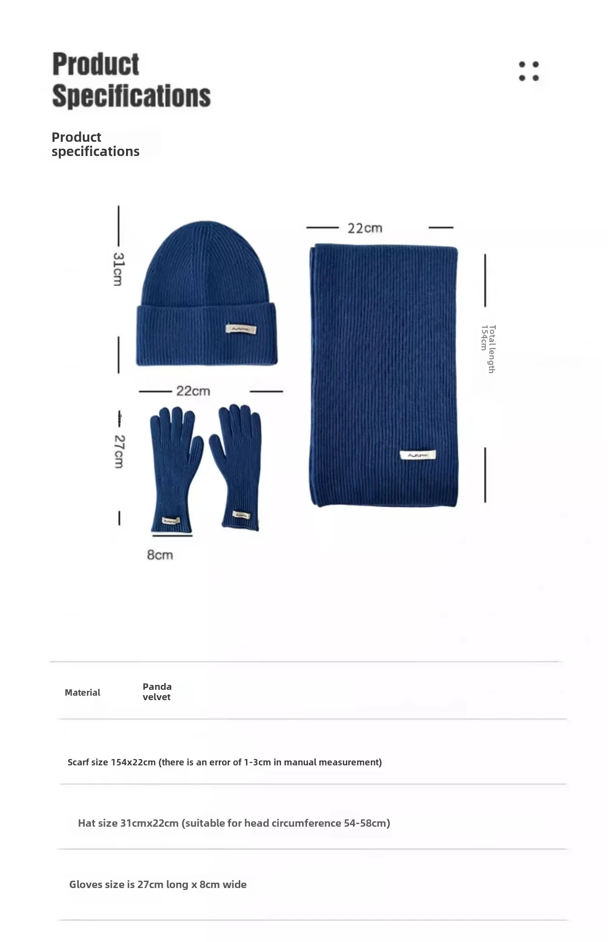 Korean Three-piece Set Scarves Gloves Women Autumn Winter Warm Knitted Hat Touch Screen Gloves Solid Color Women's Glove Sets