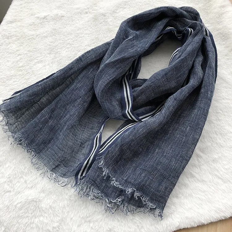 Linen Solid Collor Scaves for Men