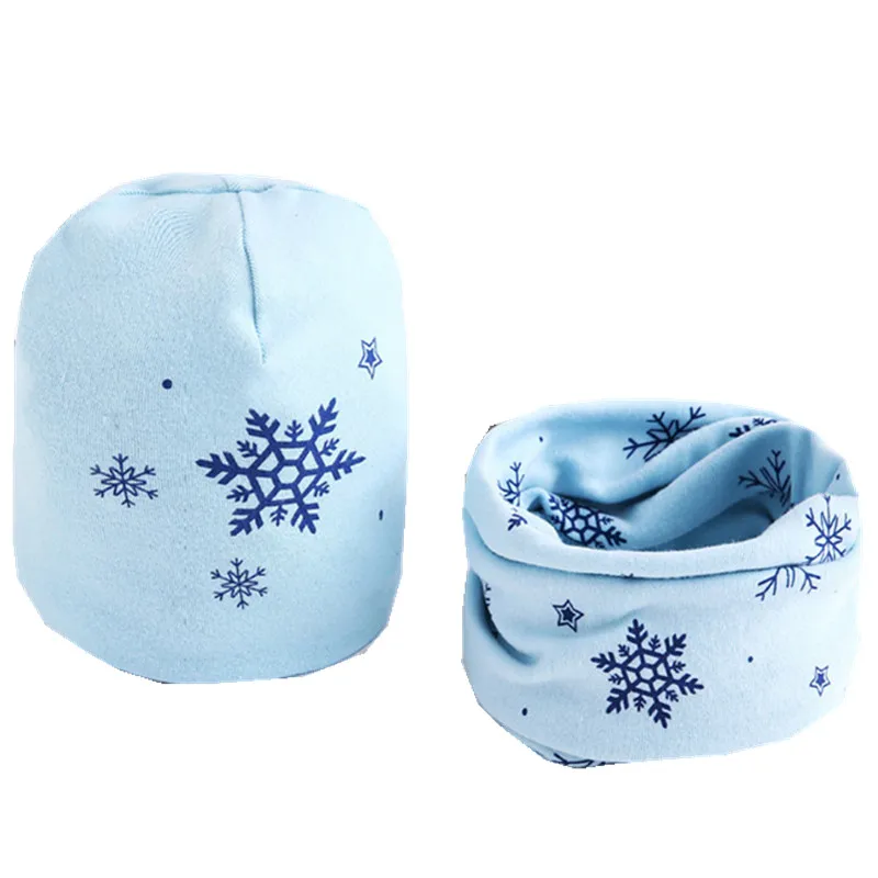 New Spring Autumn Girls Hat Scarf Set Cartoon Owl Star Swan Baby Boy Girls Hat Set Children Hat Scarf-Collar Cotton Kids Hat Set