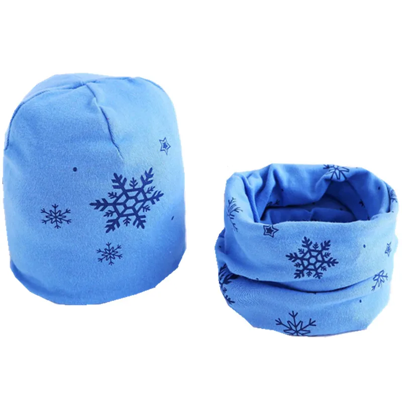 New Spring Autumn Girls Hat Scarf Set Cartoon Owl Star Swan Baby Boy Girls Hat Set Children Hat Scarf-Collar Cotton Kids Hat Set