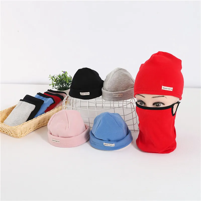 New Spring Autumn Girls Hat Scarf Set Cartoon Owl Star Swan Baby Boy Girls Hat Set Children Hat Scarf-Collar Cotton Kids Hat Set