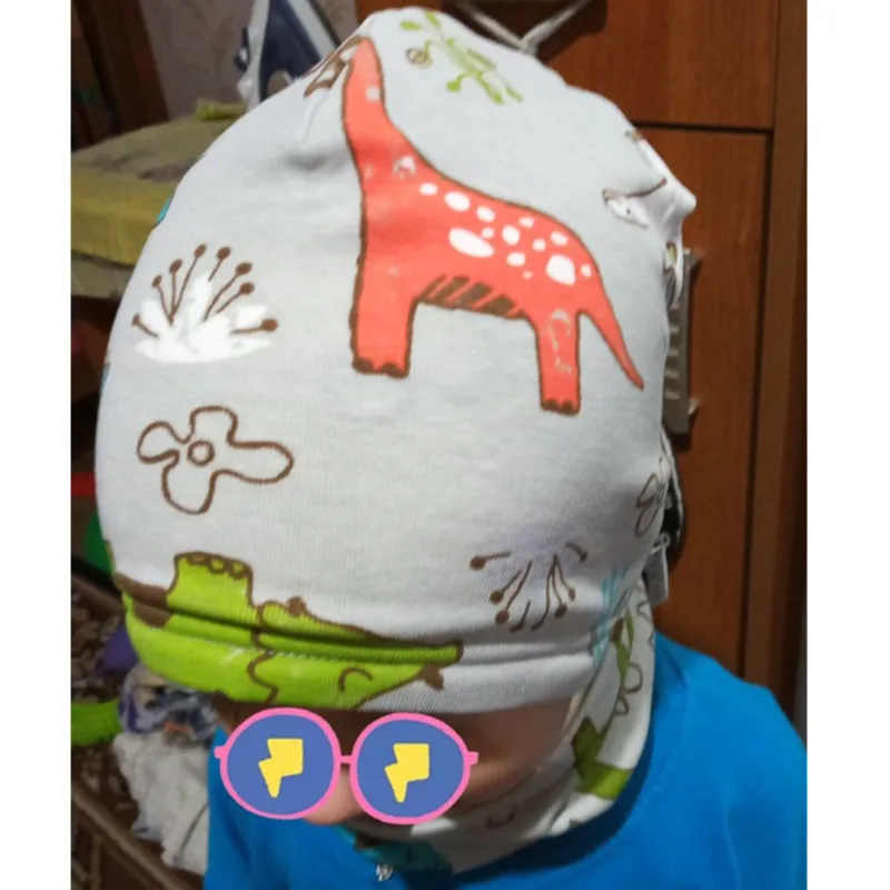 New Spring Autumn Girls Hat Scarf Set Cartoon Owl Star Swan Baby Boy Girls Hat Set Children Hat Scarf-Collar Cotton Kids Hat Set