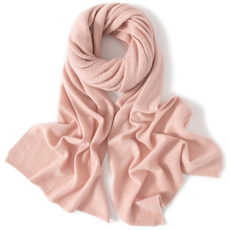 Scarf Women 100% Pashmina Knitting 180*45cm 19Colors Top Grade 2023 Winter Autumn Soft Warm Laides Pure Cashmere Scarves