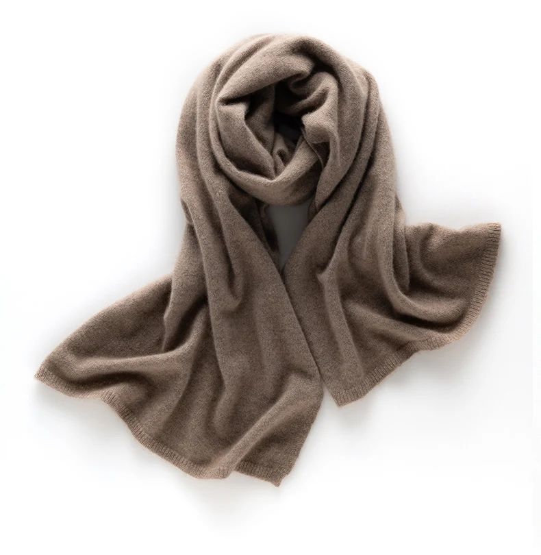 Scarf Women 100% Pashmina Knitting 180*45cm 19Colors Top Grade 2023 Winter Autumn Soft Warm Laides Pure Cashmere Scarves