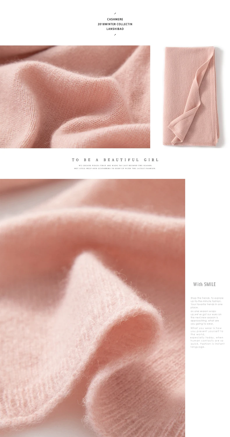 Scarf Women 100% Pashmina Knitting 180*45cm 19Colors Top Grade 2023 Winter Autumn Soft Warm Laides Pure Cashmere Scarves