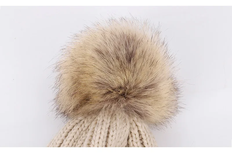 New 2026 Winter Children's Double Hair Ball Woolen Hat Scarf Set Boys Girls Thickened Raccoon Ball Knitted Ear Cap Two Piece Set