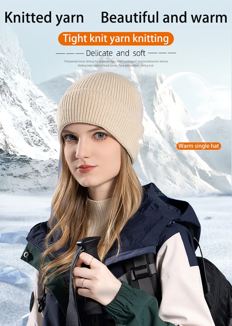 Xinbaoguan 100% Acrylic 8396 Winter Hat, Gloves, Scarf, Warm Set, Men's and Women's Outdoor Ear Protection, Knitted Wool Hat