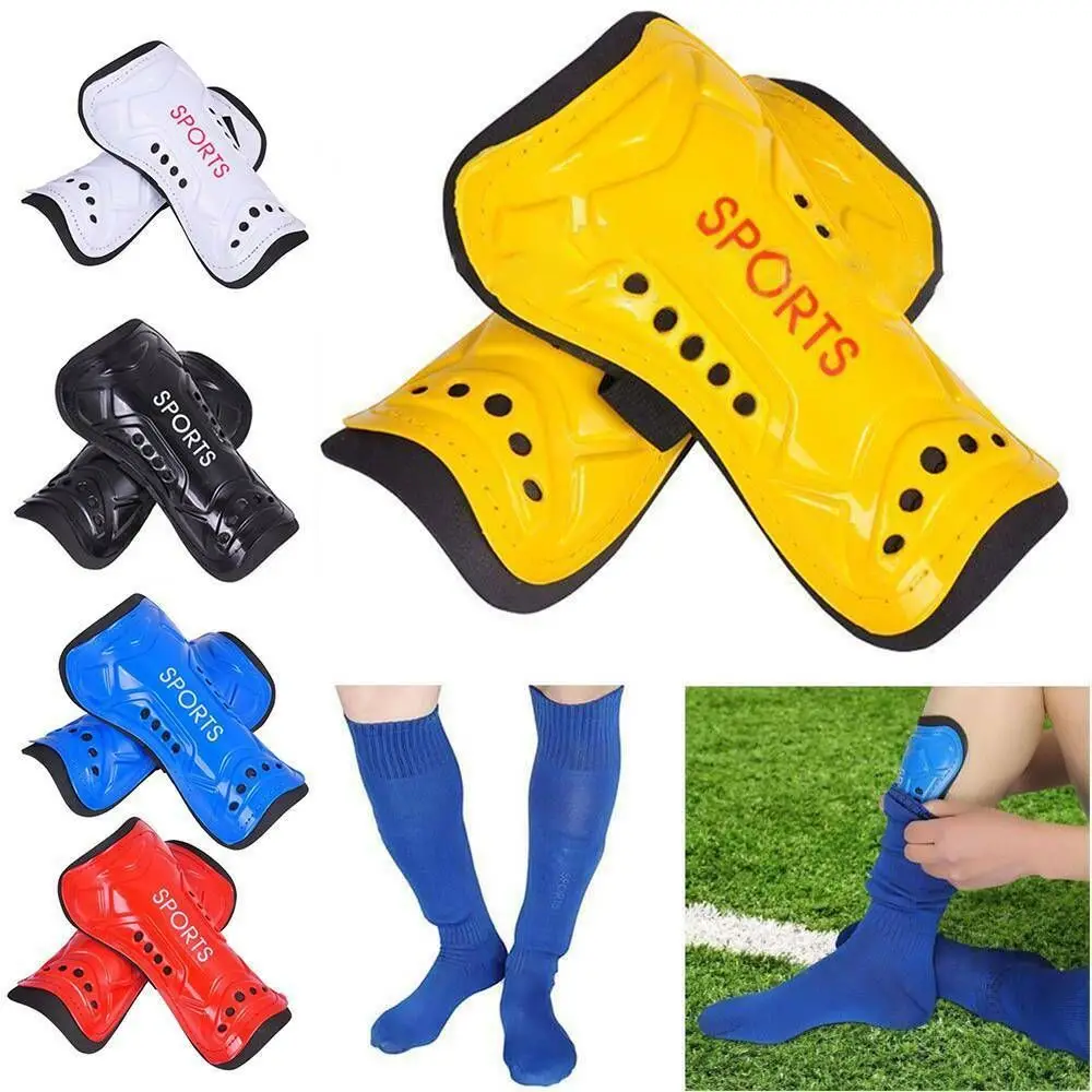 1Pair Adult/Kid Soccer Training Crashproof Calf Protectior Leg Sleeves Children Teens Football Protege Tibia Safety Shin Guards