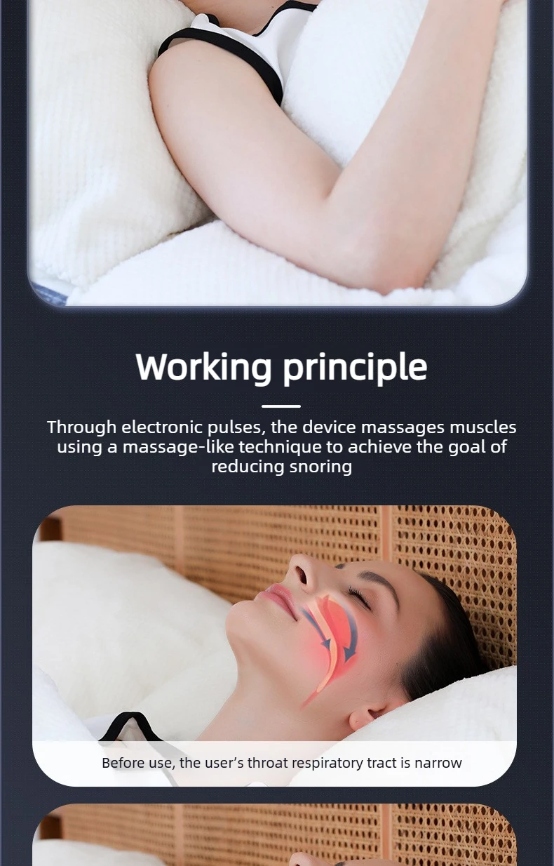 2026 New Anti-Snore Device with Dual-Pulse Stimulation - Sleep Apnea Relief, Snore Reduction, Muscle Trainer for Silent Night