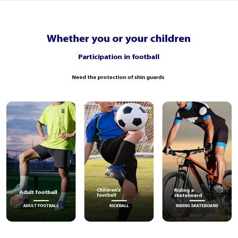 Adults Teenagers Children Shin Guards Soccer Protective Soccer Shin Pads Cushion Anti-Shock Football Shinguards Protective Gear