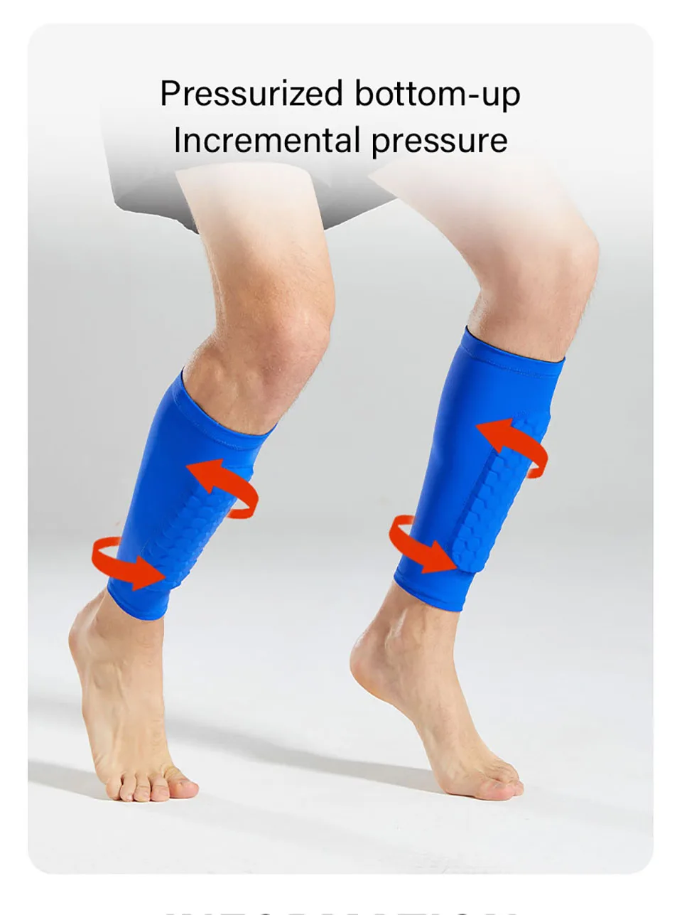 Loogdeel 1PCS Football Shin Guard Socks Sleeves with Foam,Calf Compression Sleeve Honeycomb Pads,Sports Legging&Soccer Equipment