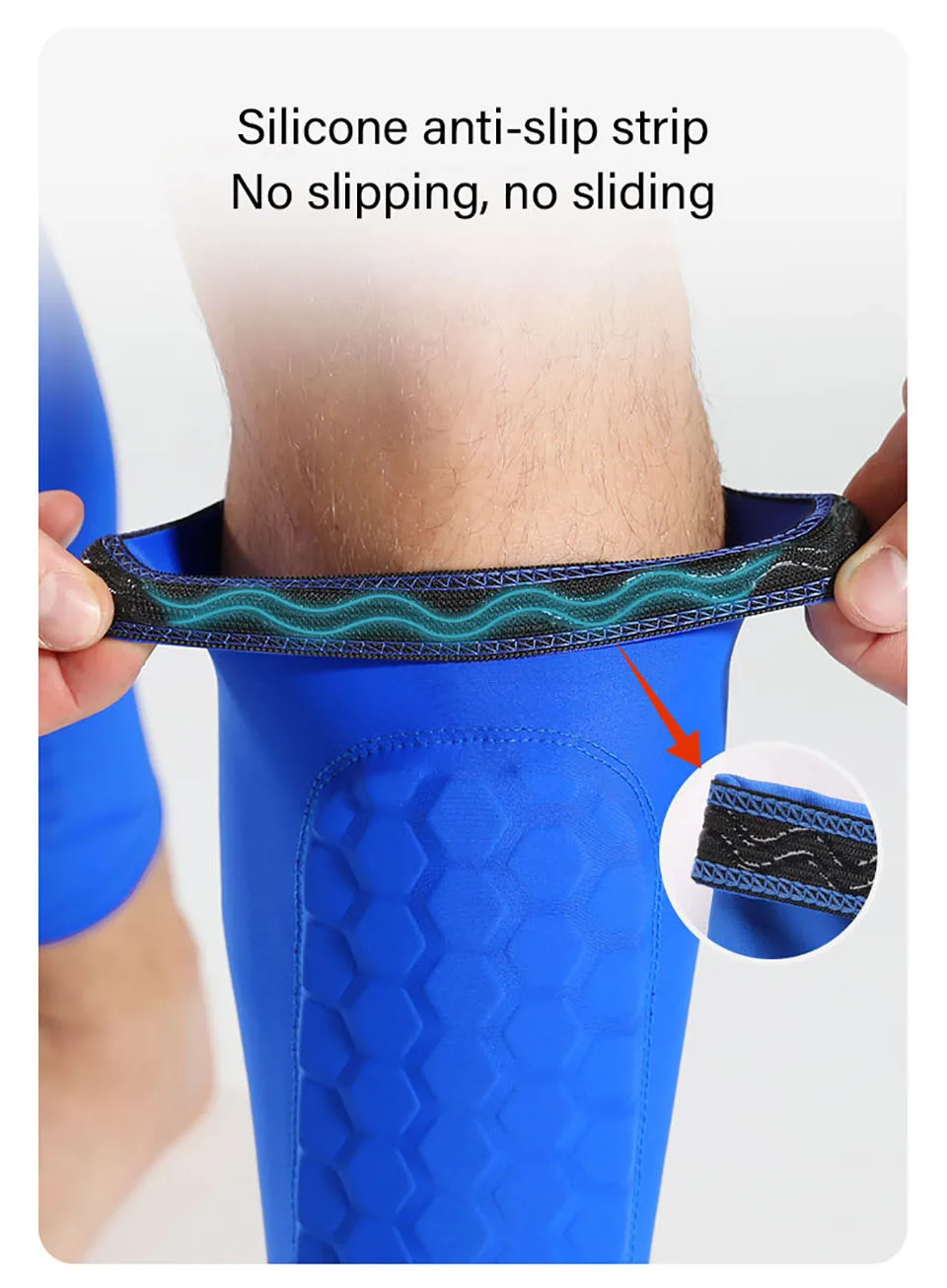 Loogdeel 1PCS Football Shin Guard Socks Sleeves with Foam,Calf Compression Sleeve Honeycomb Pads,Sports Legging&Soccer Equipment