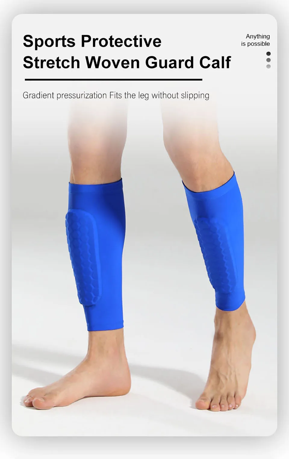 Loogdeel 1PCS Football Shin Guard Socks Sleeves with Foam,Calf Compression Sleeve Honeycomb Pads,Sports Legging&Soccer Equipment