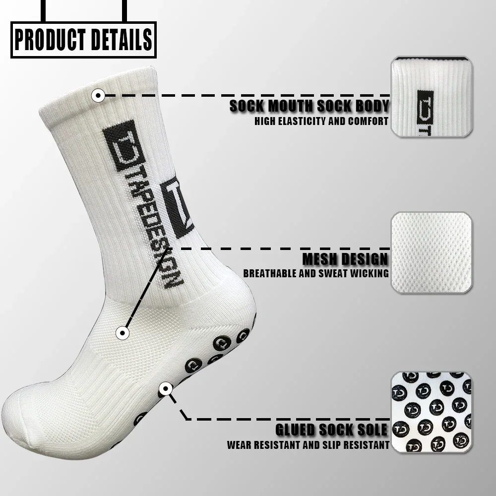 1 pair of football socks+1 pair of protective sleeves Football Socks for Men and Women Anti-Slip Grip Comfortable