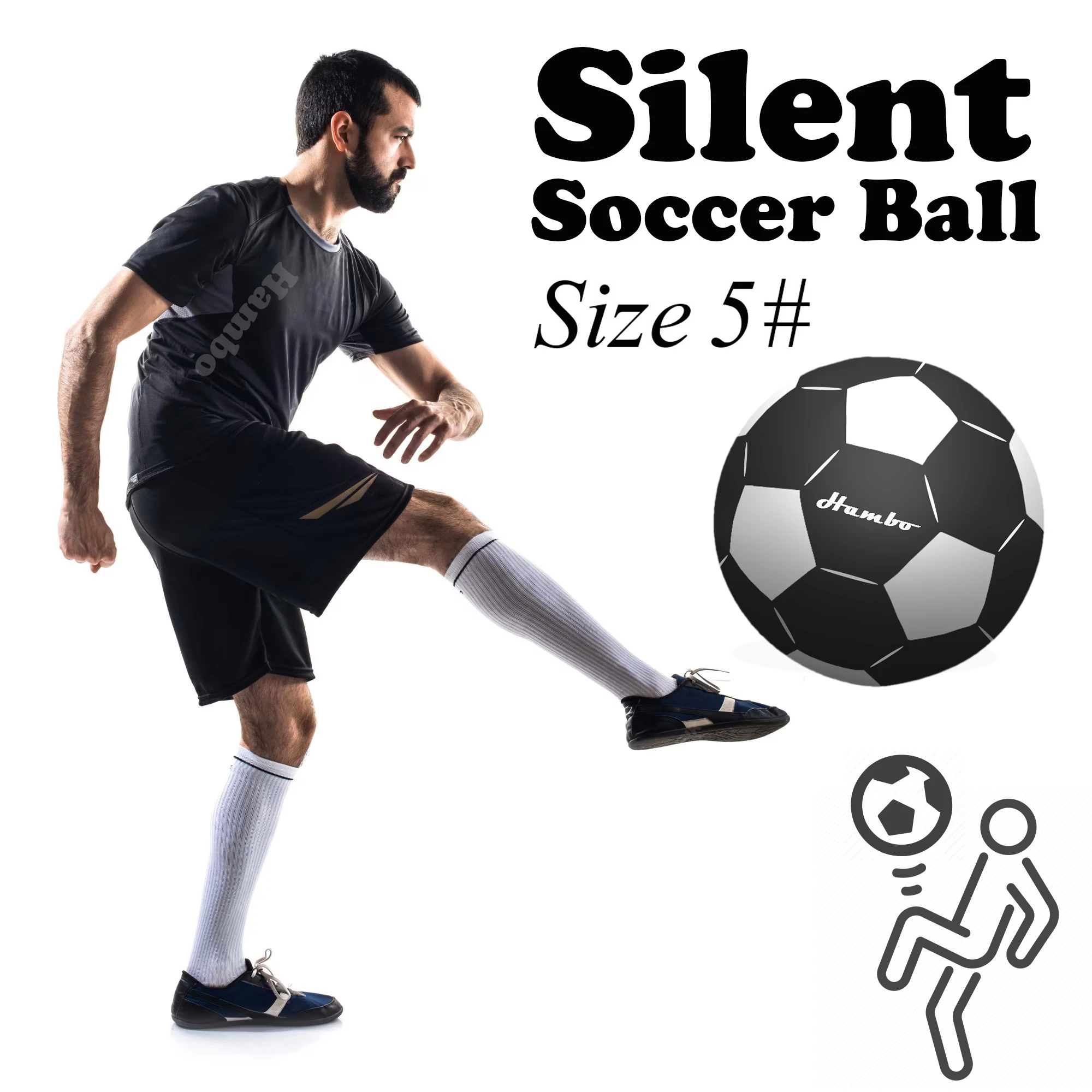 Silent Football Size 7# 5# 3# for Adults & Children Mute Bouncing Indoor No Noise Airless Soccer Ball Foam Ball Fun Sports Games