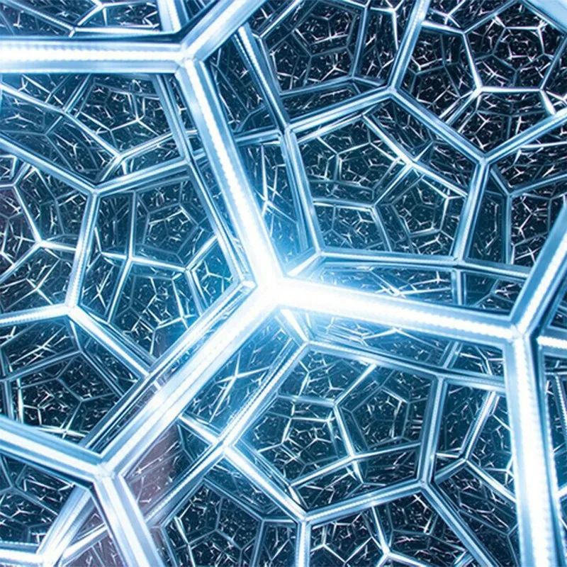 E2 Infinity Dodecahedron Gaming Light 3D Cube Light Desk Cool RGBW Led Table Lamp for Bedroom Gaming Room Decor Led Night Lights
