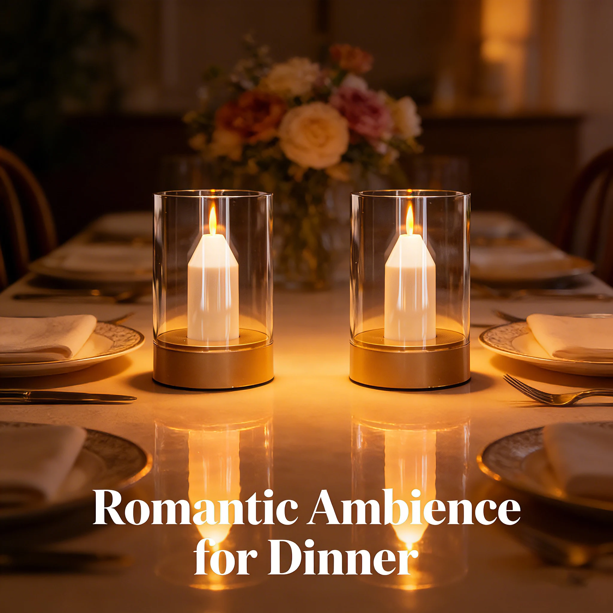 LED Night Light Rechargeable Flameless Candle Motion Sensor Dimmable USB Charging Soft Warm Bedroom Portable Table Bedside Lamp