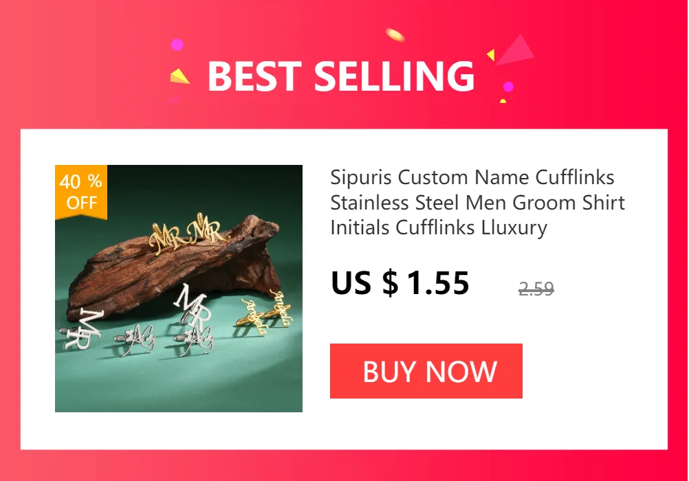 Sipuris Custom Name Cufflinks Stainless Steel Women Men Groom Shirt Initials Cufflink Luxury Personalized Jewelry Weddings Gifts