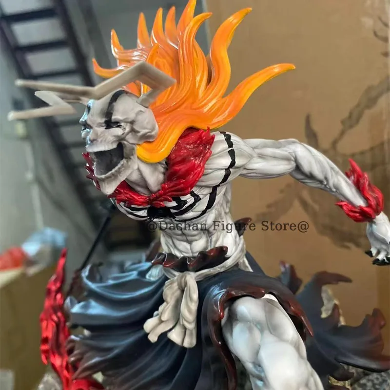 23cm Bleach Hollow Ichigo Action Figure Collectible Doll Saigo No Getsuga Tenshou Hollowfied Kurosaki Ichigo Statue Model Toys