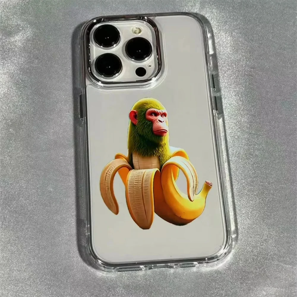 ITALIANO BRAINROT Animal Electroplated Lens Frame Clear Phone Case for iPhone 17 Air 16 15 14 13 12 11 Pro Max XS Max X Cover