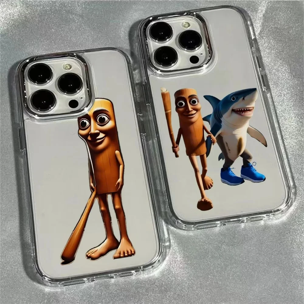ITALIANO BRAINROT Animal Electroplated Lens Frame Clear Phone Case for iPhone 17 Air 16 15 14 13 12 11 Pro Max XS Max X Cover