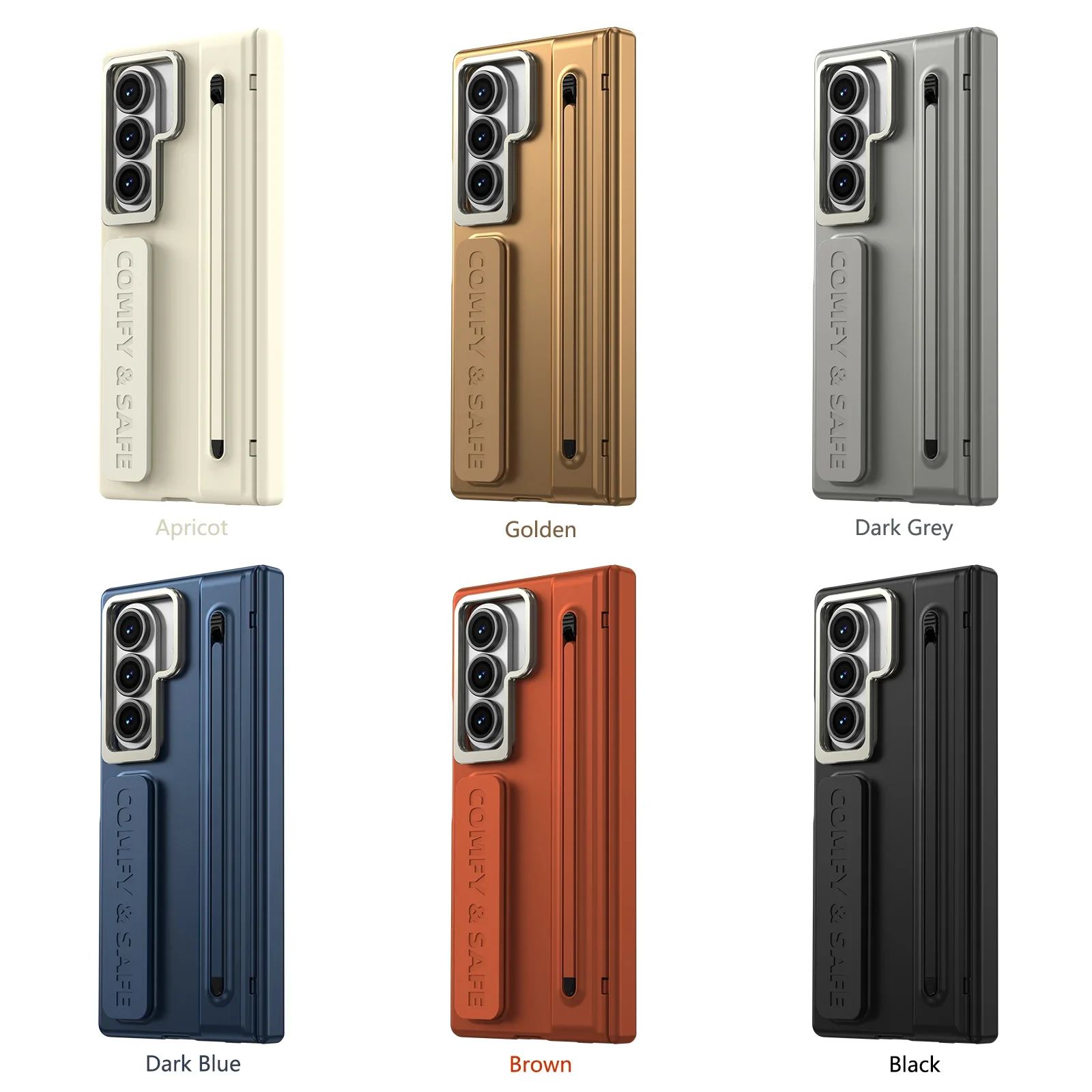 Business Integrated Built-in Screen Protector Phone Case for Samsung Z Fold 8 Ultra 7 6 5 4 Shockproof With Pen Slot Cover