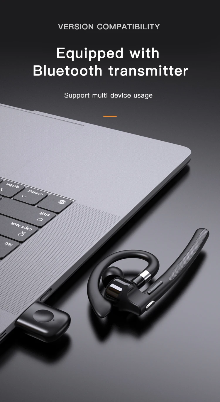 Bluetooth Earphones 5.4 Headphones Stereo Handsfree Noise Canceling Wireless Business Headset With ENC Mic For All Smart Phones