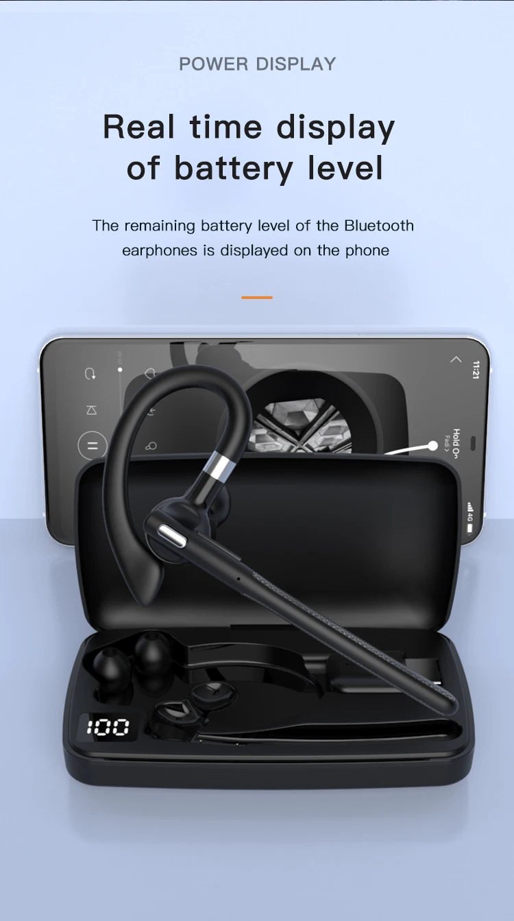 Bluetooth Earphones 5.4 Headphones Stereo Handsfree Noise Canceling Wireless Business Headset With ENC Mic For All Smart Phones