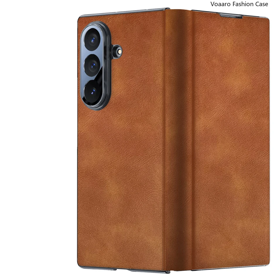 Genuine Leather Flip Funda for Samsung Galaxy Z Fold 7 Case for Samsung Galaxy Z Fold7 Ultra Thin Fashion Flip Leather Case