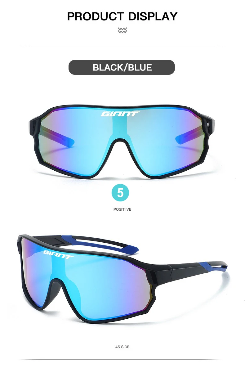 GIANT Top Seller Cycling Glasses UV400 Anti Fog REVO Lenses HD Clarity CE/ANSI Certified Cateye Design MTB/Road Bike