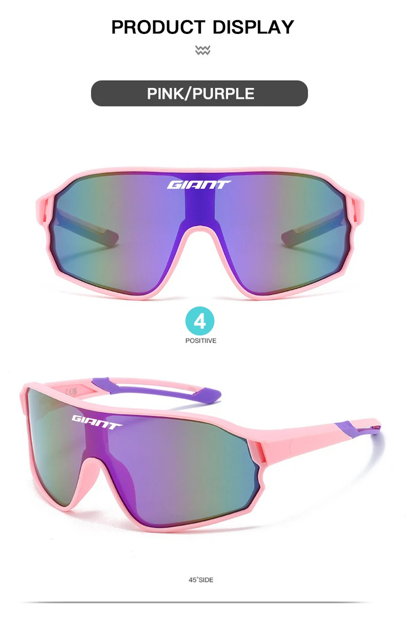 GIANT Top Seller Cycling Glasses UV400 Anti Fog REVO Lenses HD Clarity CE/ANSI Certified Cateye Design MTB/Road Bike
