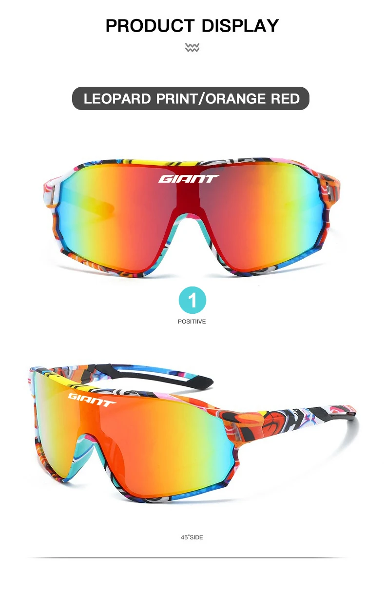 GIANT Top Seller Cycling Glasses UV400 Anti Fog REVO Lenses HD Clarity CE/ANSI Certified Cateye Design MTB/Road Bike