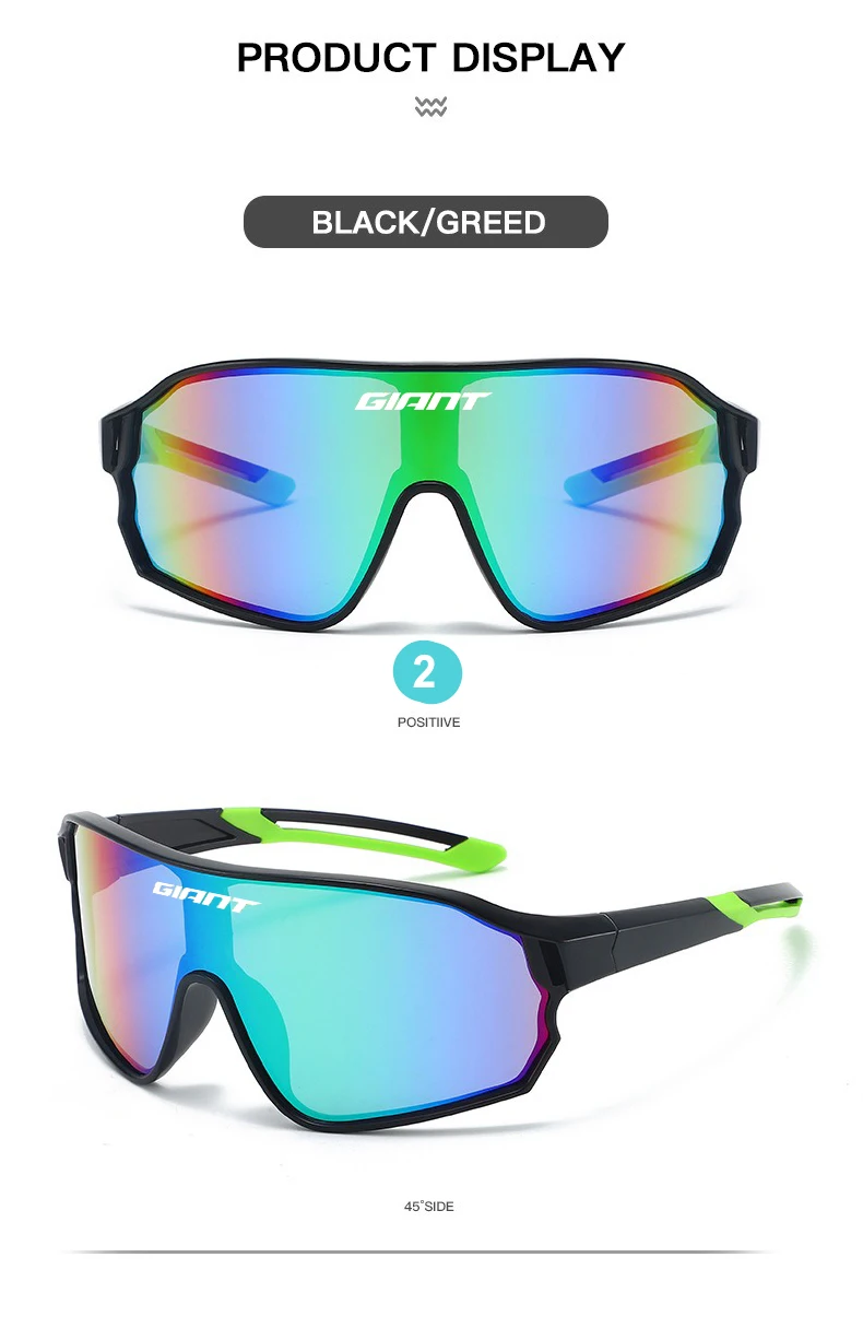 GIANT Top Seller Cycling Glasses UV400 Anti Fog REVO Lenses HD Clarity CE/ANSI Certified Cateye Design MTB/Road Bike