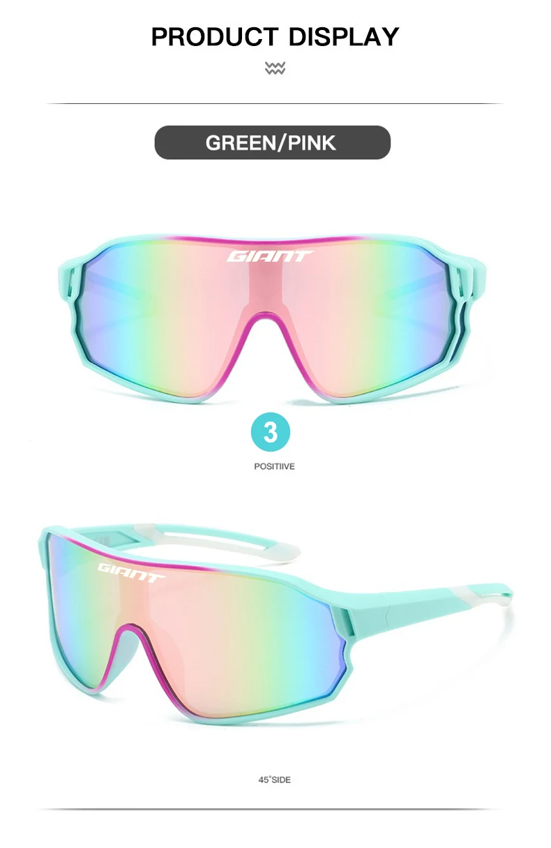 GIANT Top Seller Cycling Glasses UV400 Anti Fog REVO Lenses HD Clarity CE/ANSI Certified Cateye Design MTB/Road Bike
