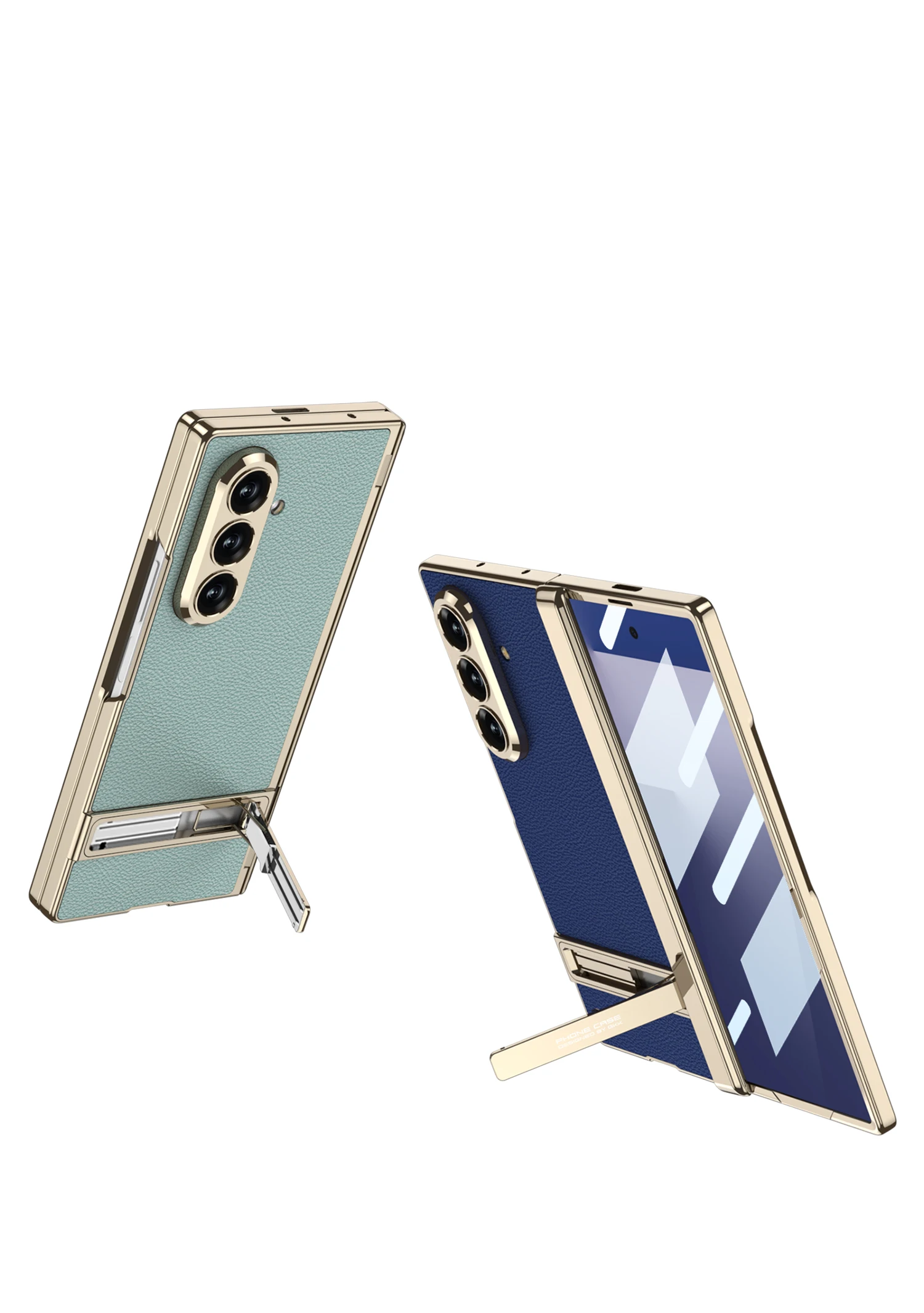 Magnetic Hinge Leather Holder Case For Samsung Galaxy Z Fold 7 Front Screen Glass Plating Frame Cover For Galaxy Z Fold7 Case