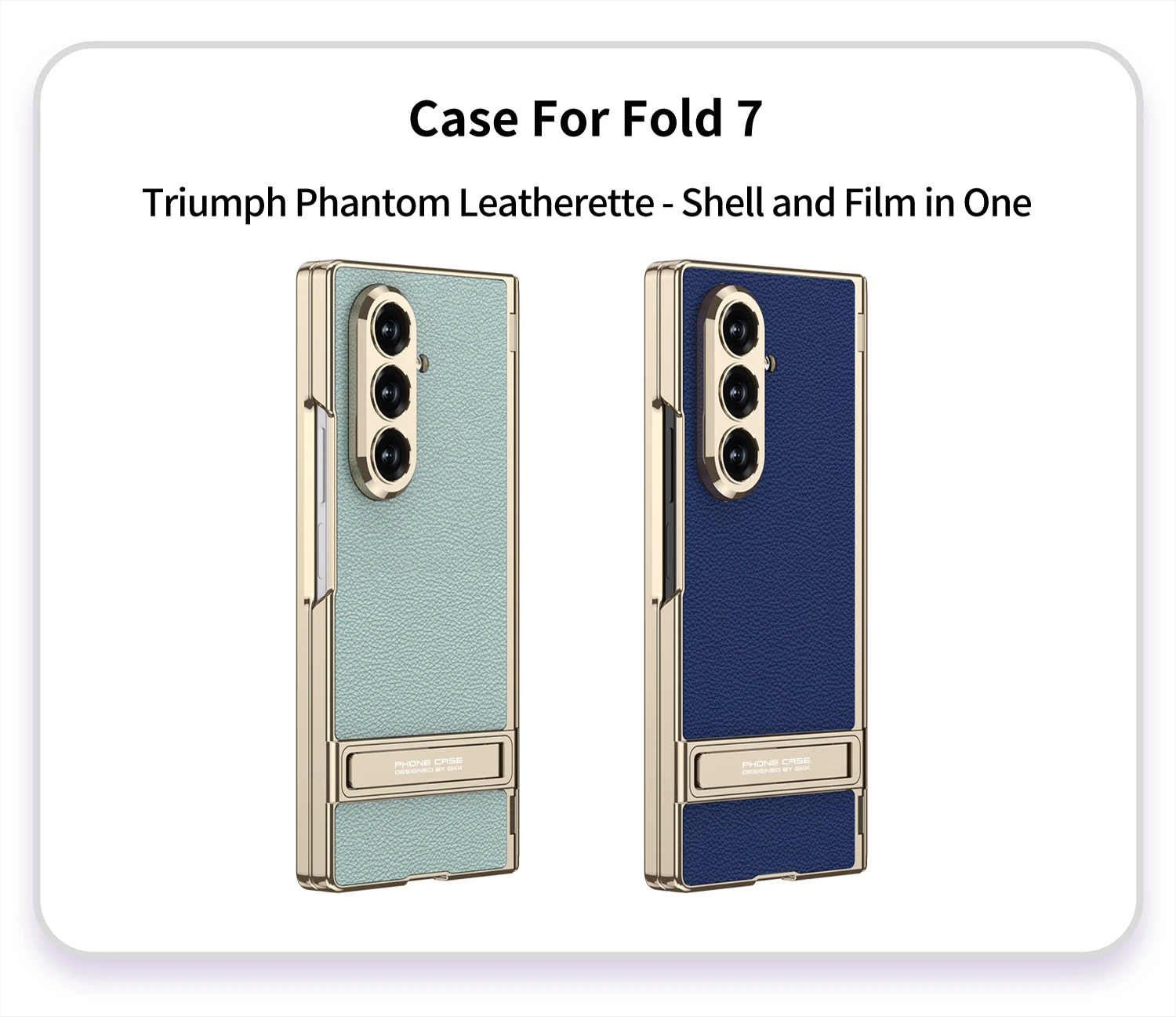 Magnetic Hinge Leather Holder Case For Samsung Galaxy Z Fold 7 Front Screen Glass Plating Frame Cover For Galaxy Z Fold7 Case