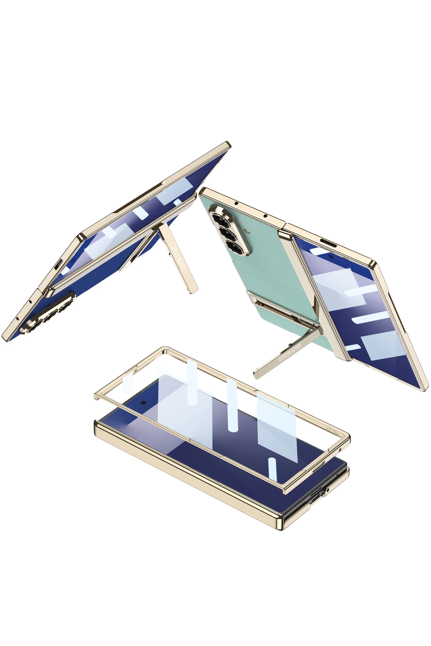 Magnetic Hinge Leather Holder Case For Samsung Galaxy Z Fold 7 Front Screen Glass Plating Frame Cover For Galaxy Z Fold7 Case