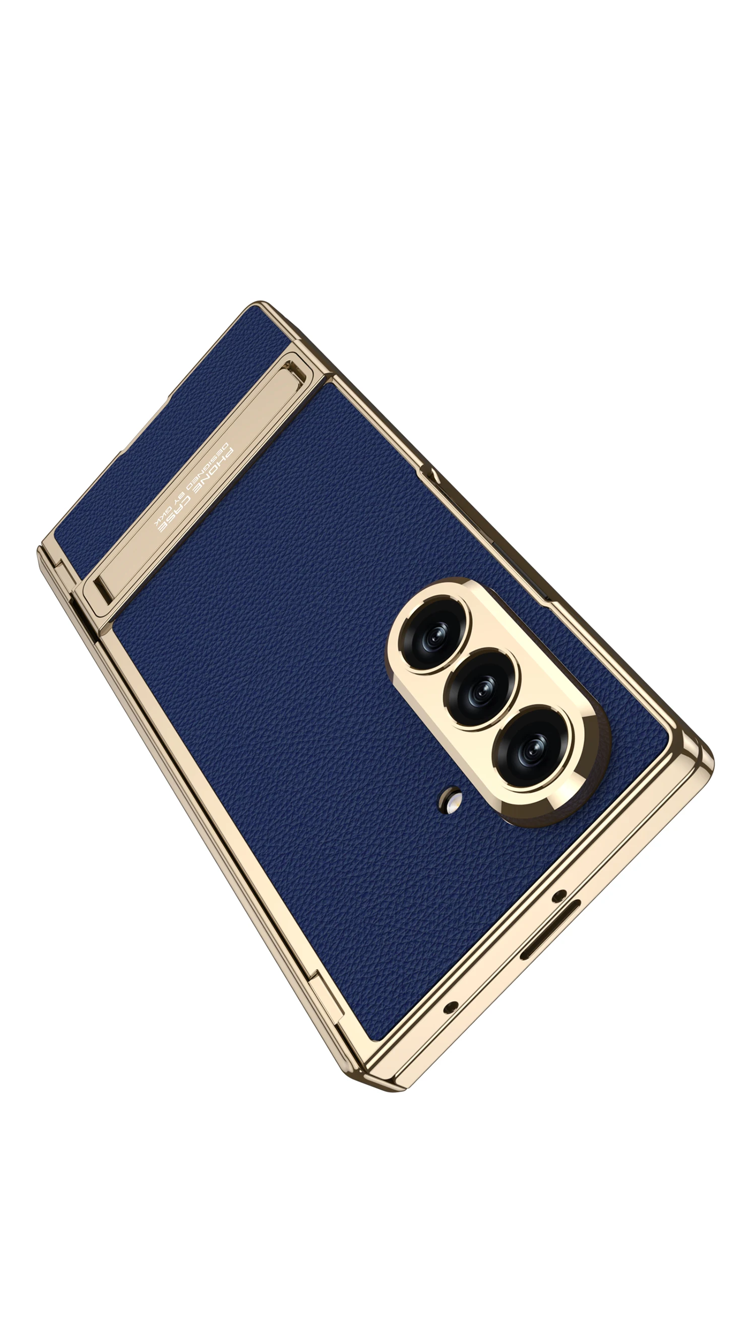 Magnetic Hinge Leather Holder Case For Samsung Galaxy Z Fold 7 Front Screen Glass Plating Frame Cover For Galaxy Z Fold7 Case