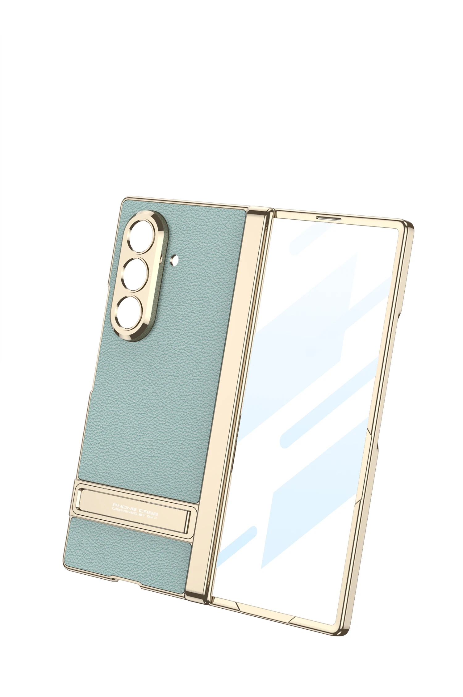 Magnetic Hinge Leather Holder Case For Samsung Galaxy Z Fold 7 Front Screen Glass Plating Frame Cover For Galaxy Z Fold7 Case